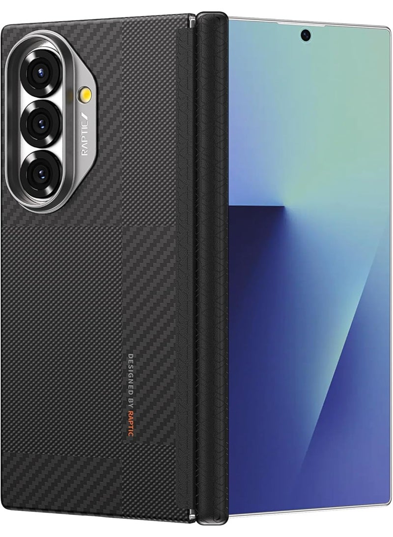 RAPTIC غطاء Raptic Aramid Geotik Pro لجهاز Samsung Galaxy Z Fold 7 [غطاء خلفي فقط] متوافق مع MagSafe رقيق للغاية من ألياف Aramid 1500D [حماية المفصل] - موندريان - Image 1